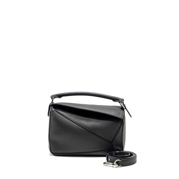 LOEWE SMALL PUZZLE BAG CALFSKIN BLACK SHW
