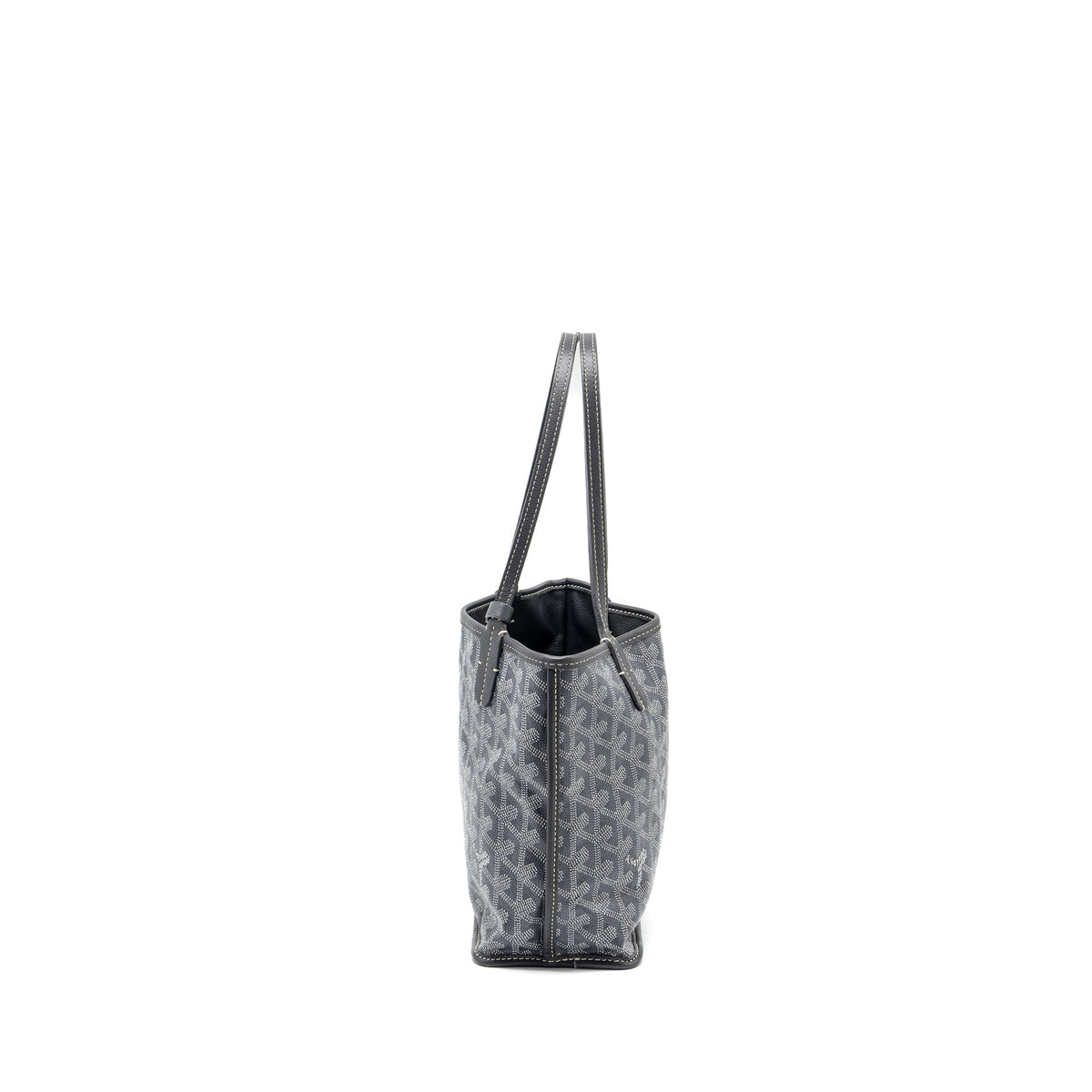 GOYARD MINI ANJOU TOTE BAG  GOYARDLINE CANVAS / LEATHER GREY SHW