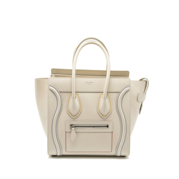 CELINE MICRO LUGGAGE BAG CALFSKIN WHITE SHW