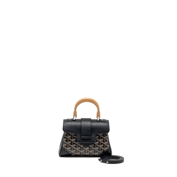 GOYARD SAIGON MINI GOYARDLINE CANVAS BLACK/MULTICOLOUR SHW