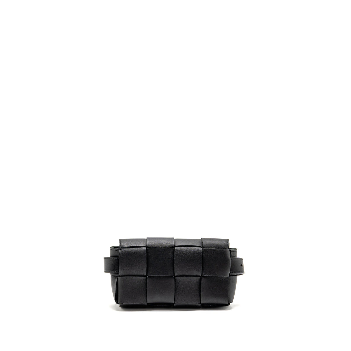 BOTTEGA VENETA CASSETTE BELT BAG LAMBSKIN BLACK GHW