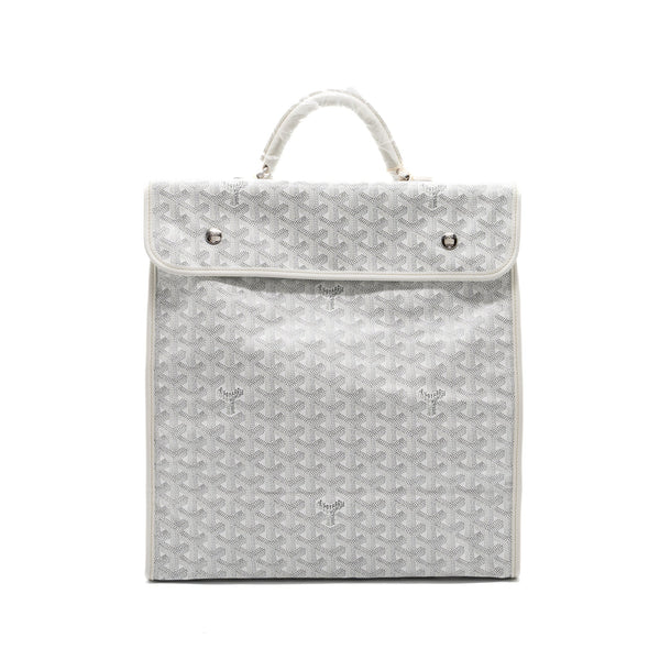 GOYARD SAINT LEGER BACKPACK GOYARDINE CANVAS WHITE SHW