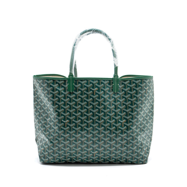 GOYARD SAINT LOUIS PM TOTE BAG GOYARDINE CANVAS GREEN / MULTICOLOURED SHW