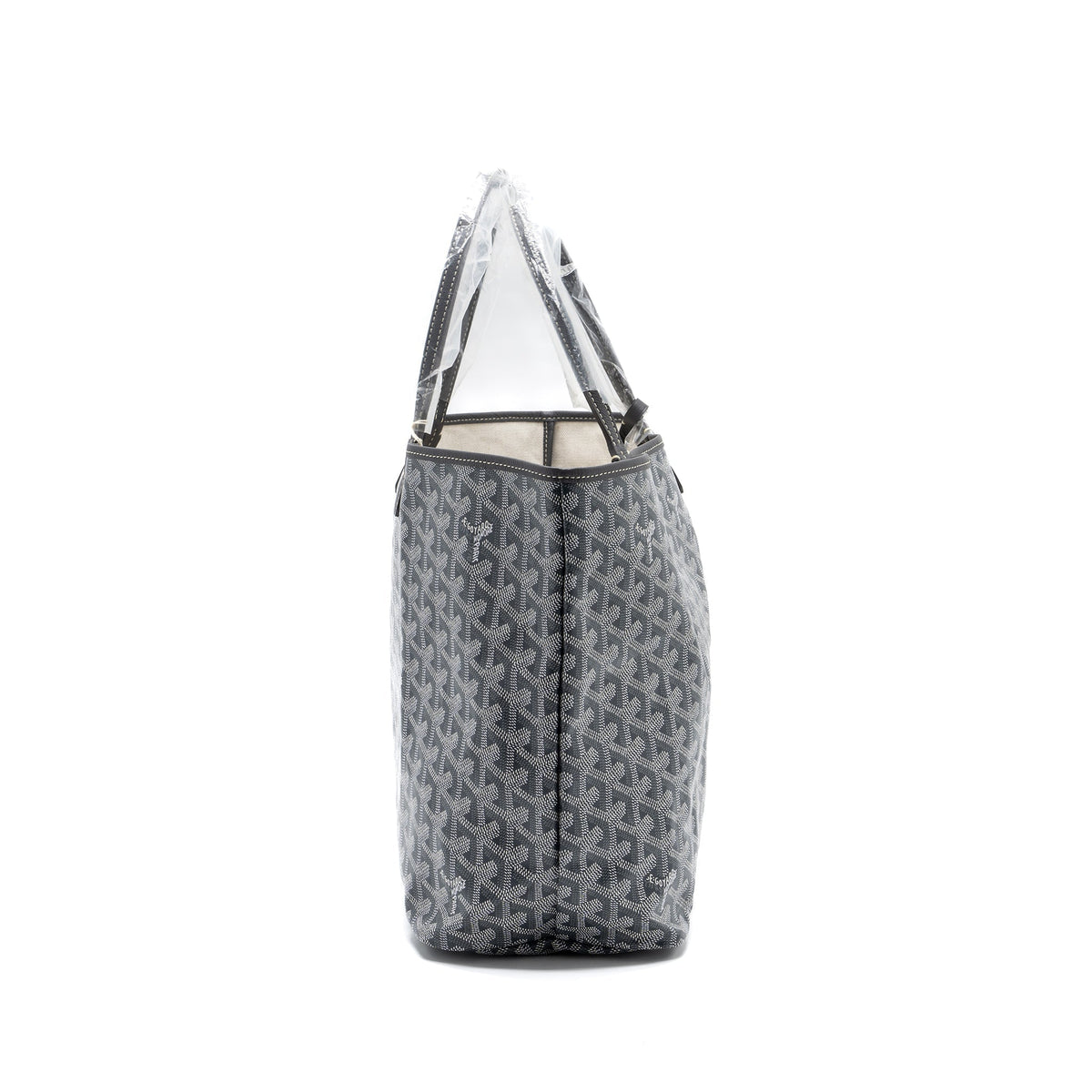 GOYARD SAINT LOUIS PM TOTE BAG GOYARDINE CANVAS GREY / MULTICOLOURED SHW
