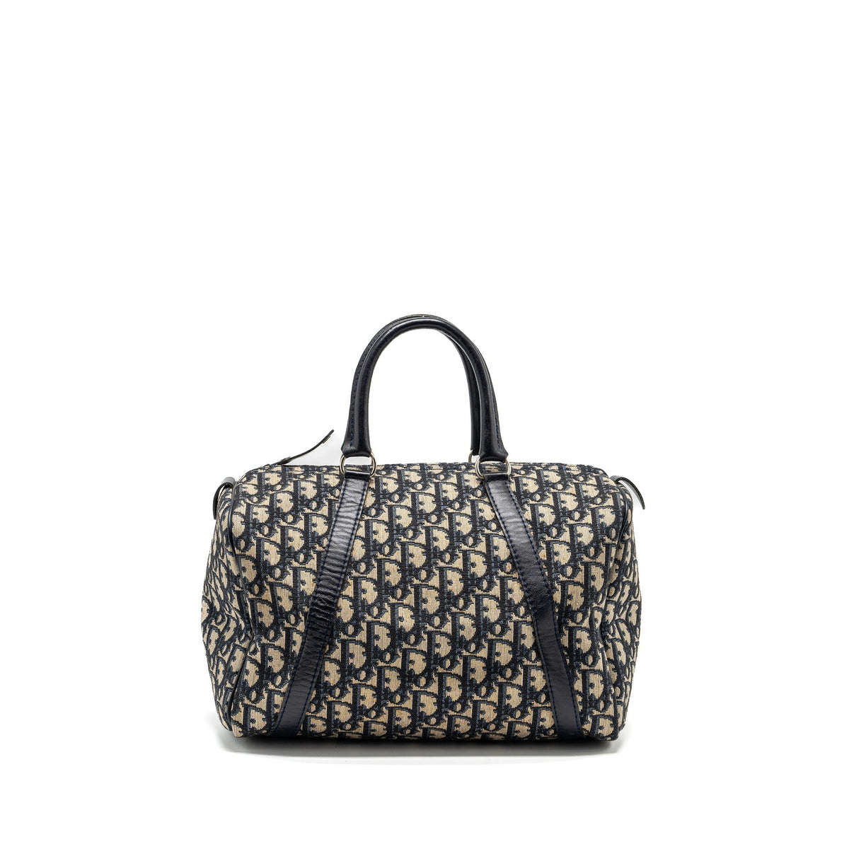 DIOR VINTAGE BOWLING BAG BLUE OBLIQUE CANVAS SHW