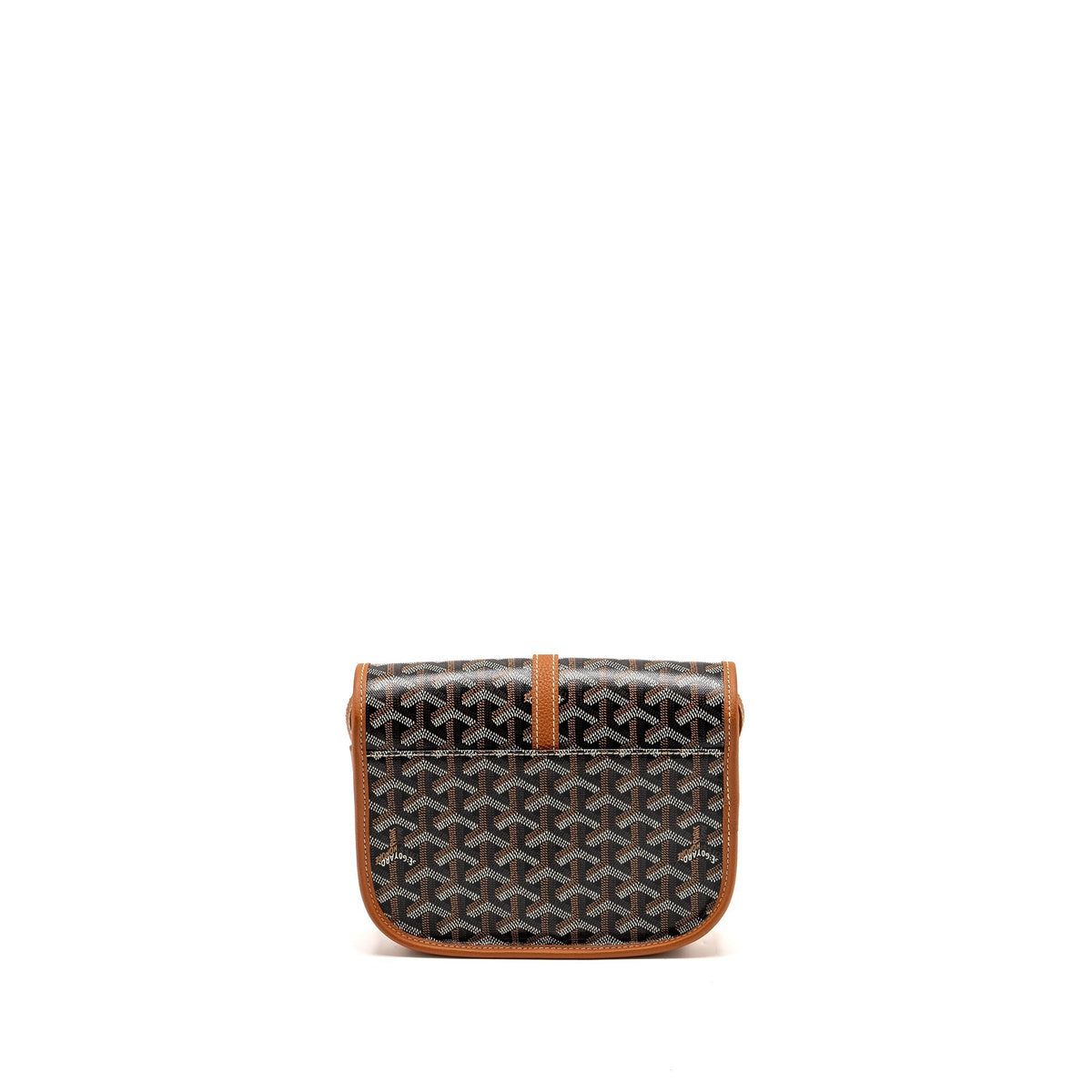 GOYARD BELVEDERE PM MESSENGER BAG GOYARDLINE CANVAS BROWN SHW