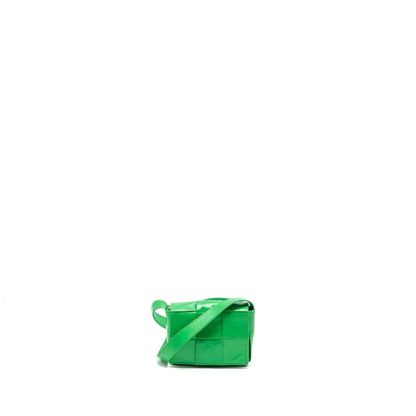 BOTTEGA VENETA INTRECCIO CASSETTE MINI BAG LAMBSKIN GREEN