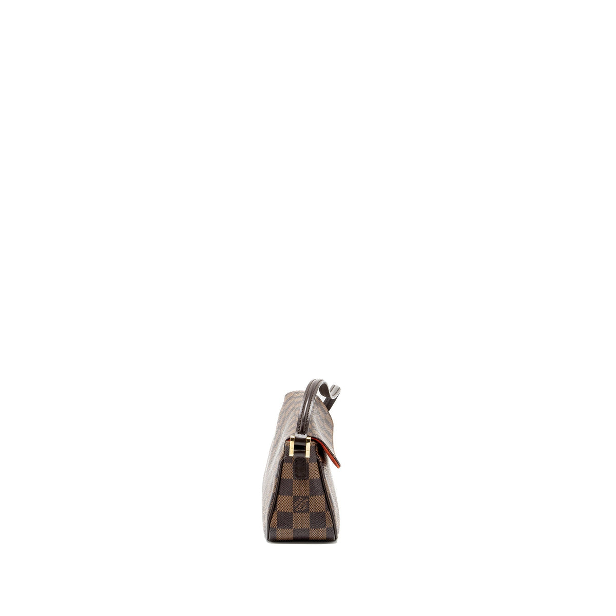 LOUIS VUITTON VINTAGE FLAP SHOULDER BAG DAMIER EBENE GHW