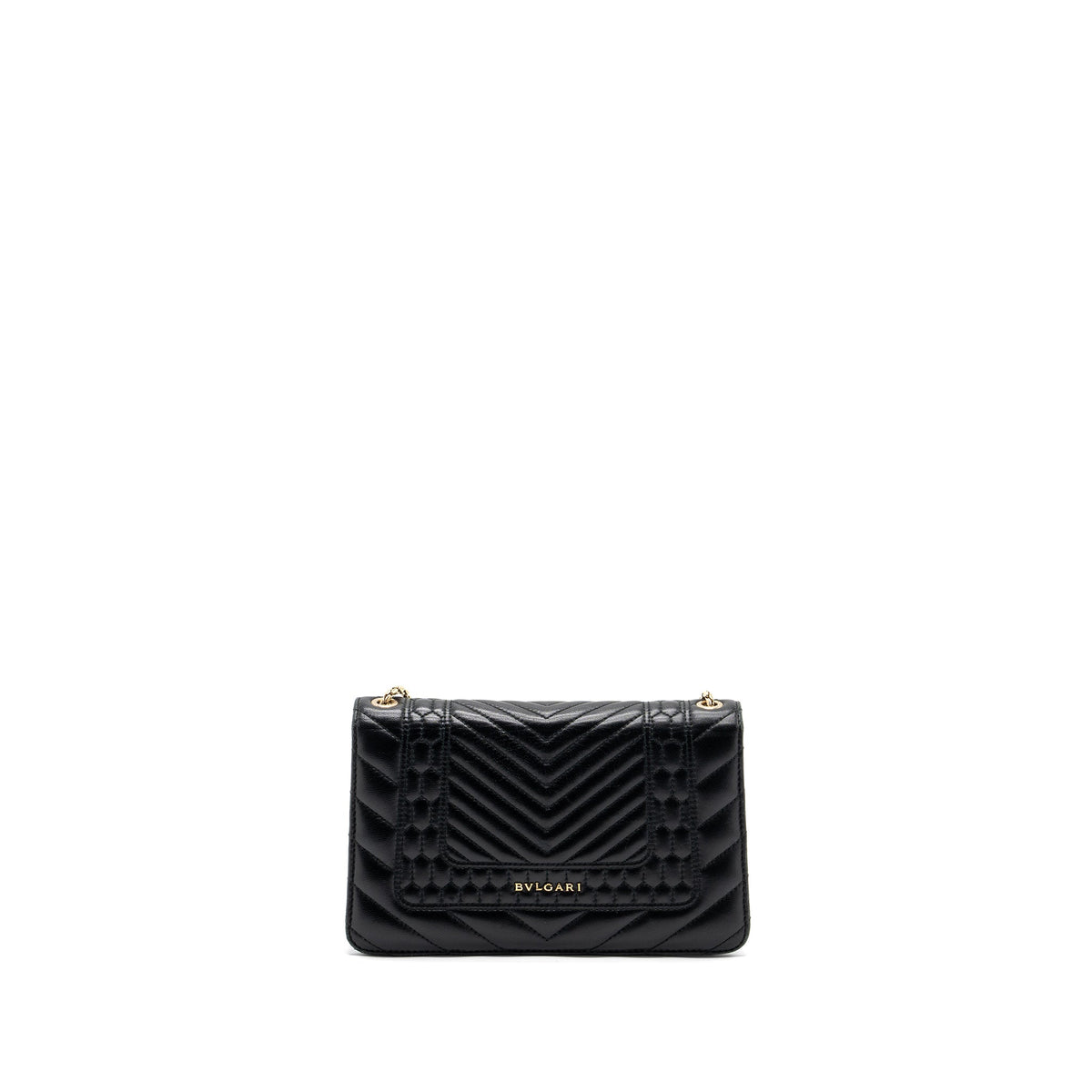 BVLGARI SERPENTI FOREVER SHOULDER BAG LEATHER BLACK LGHW