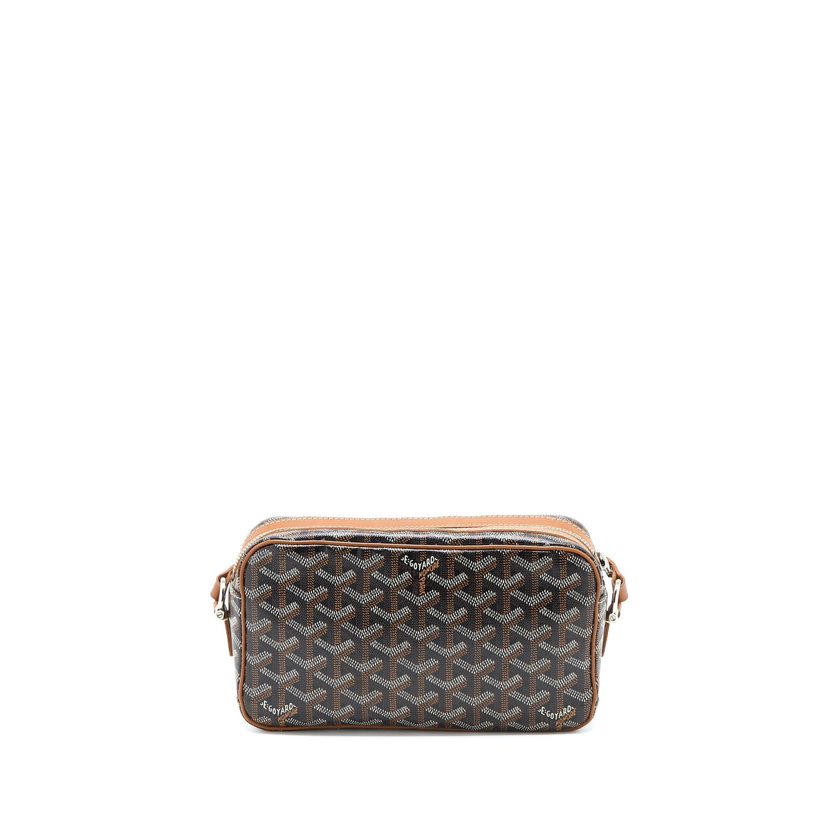 GOYARD CAP-VERT PM BAG CANVAS/ CALFSKIN BROWN/ BLACK SHW