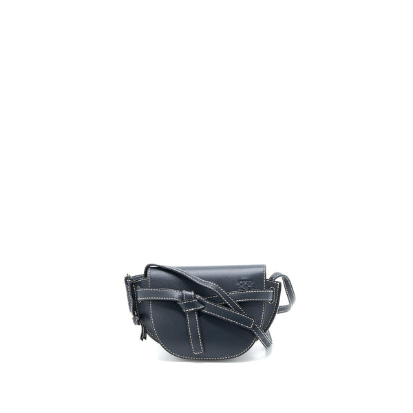 LOEWE MINI GATE CALFSKIN NAVY GHW