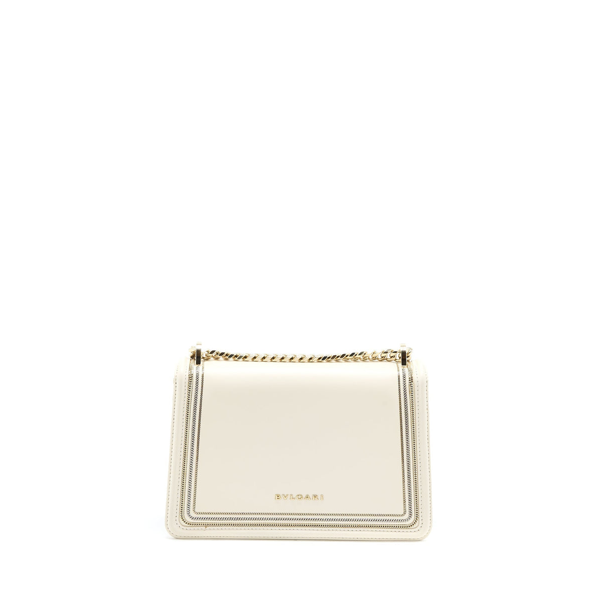 BVLGARI SERPENTI FOREVER FLAP BAG LIMITED EDITION CALFSKIN WHITE LGHW