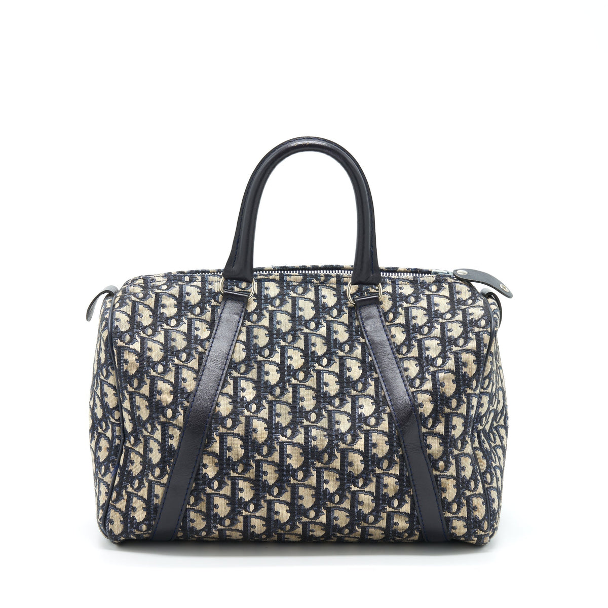 DIOR VINTAGE SPEEDY BAG BLUE OBLIQUE CANVAS