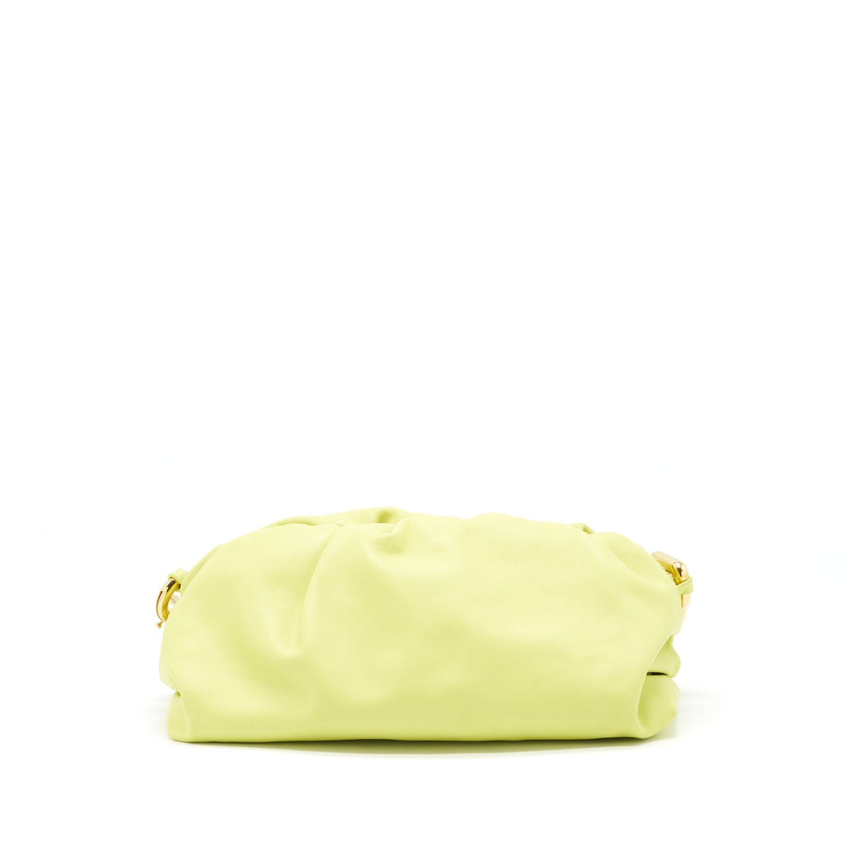 BOTTEGA VENETA CHAIN POUCH CALFSKIN LIGHT GREEN GHW