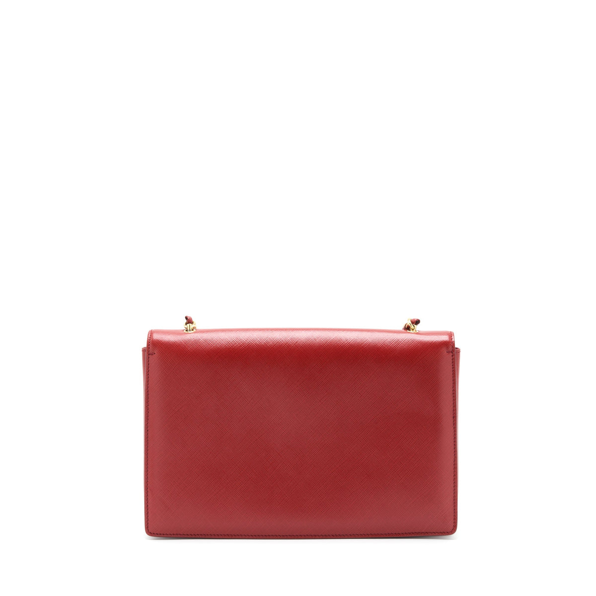 SALVATORE FERRAGAMO GINNY SAFFIANO SHOULDER BAG CALFSKIN RED GHW
