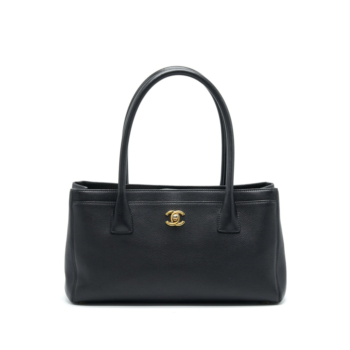 CHANEL EXECUTIVE CERF SMALL TOTE BAG CAVIAR BLACK WITH GHW