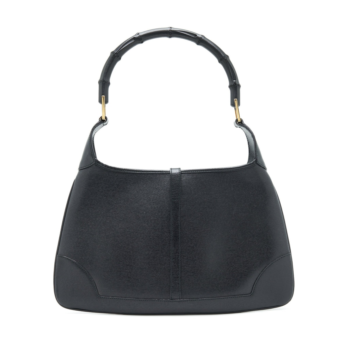 GUCCI VINTAGE JACKIE WITH BAMBOO HANDLE BLACK GHW