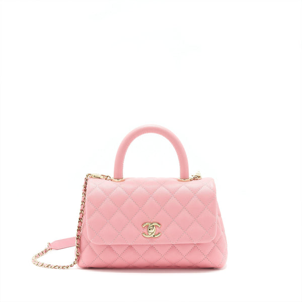 CHANEL SMALL COCO HANDLE 24CM CAVIAR PINK LGHW