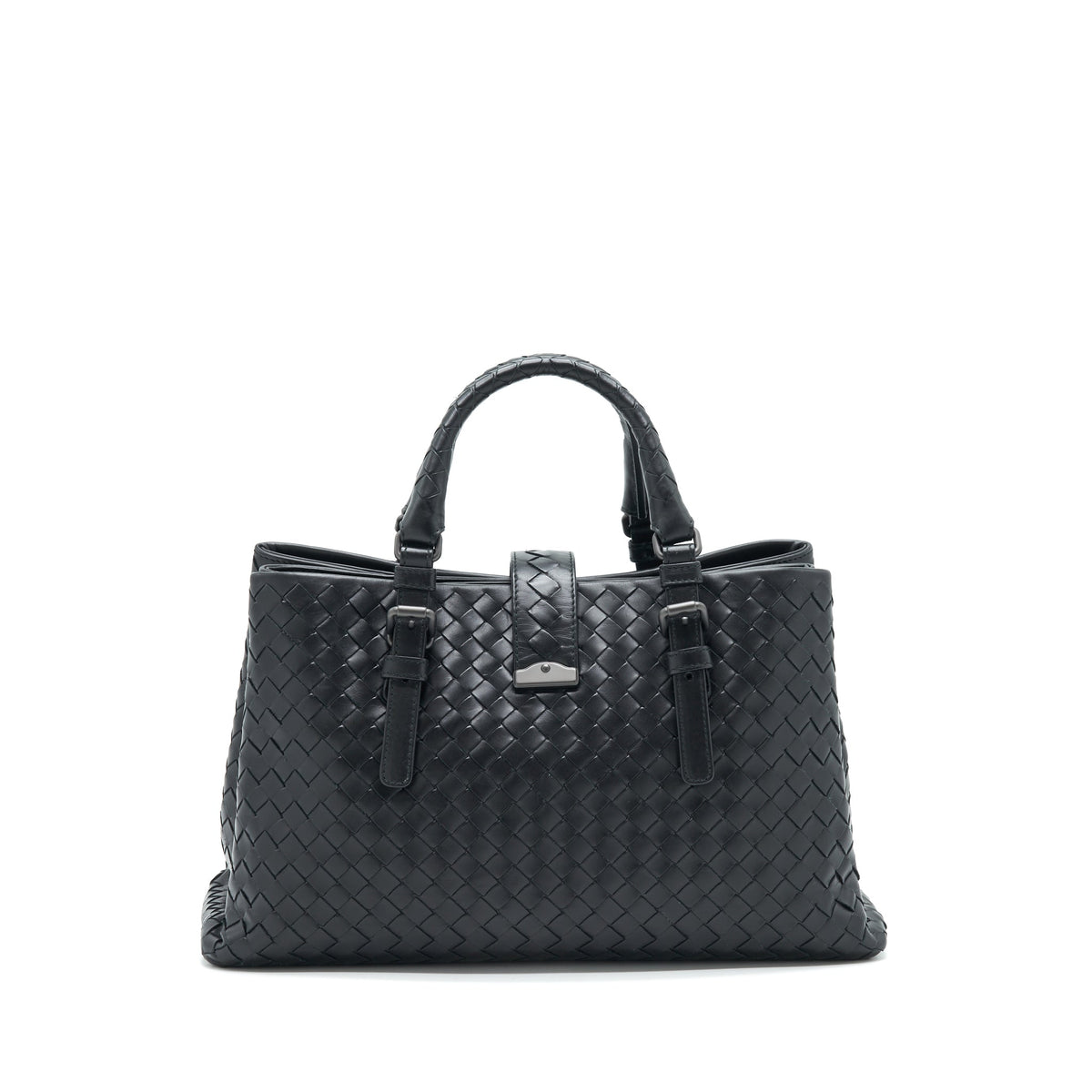 BOTTEGA VENETA INTRECCIATO ROMA BAG BLACK