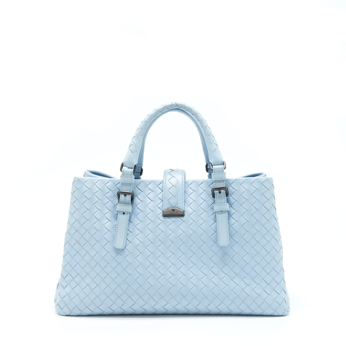 BOTTEGA VENETA ROMA TOTE BAG LAMBSKIN LIGHT BLUE
