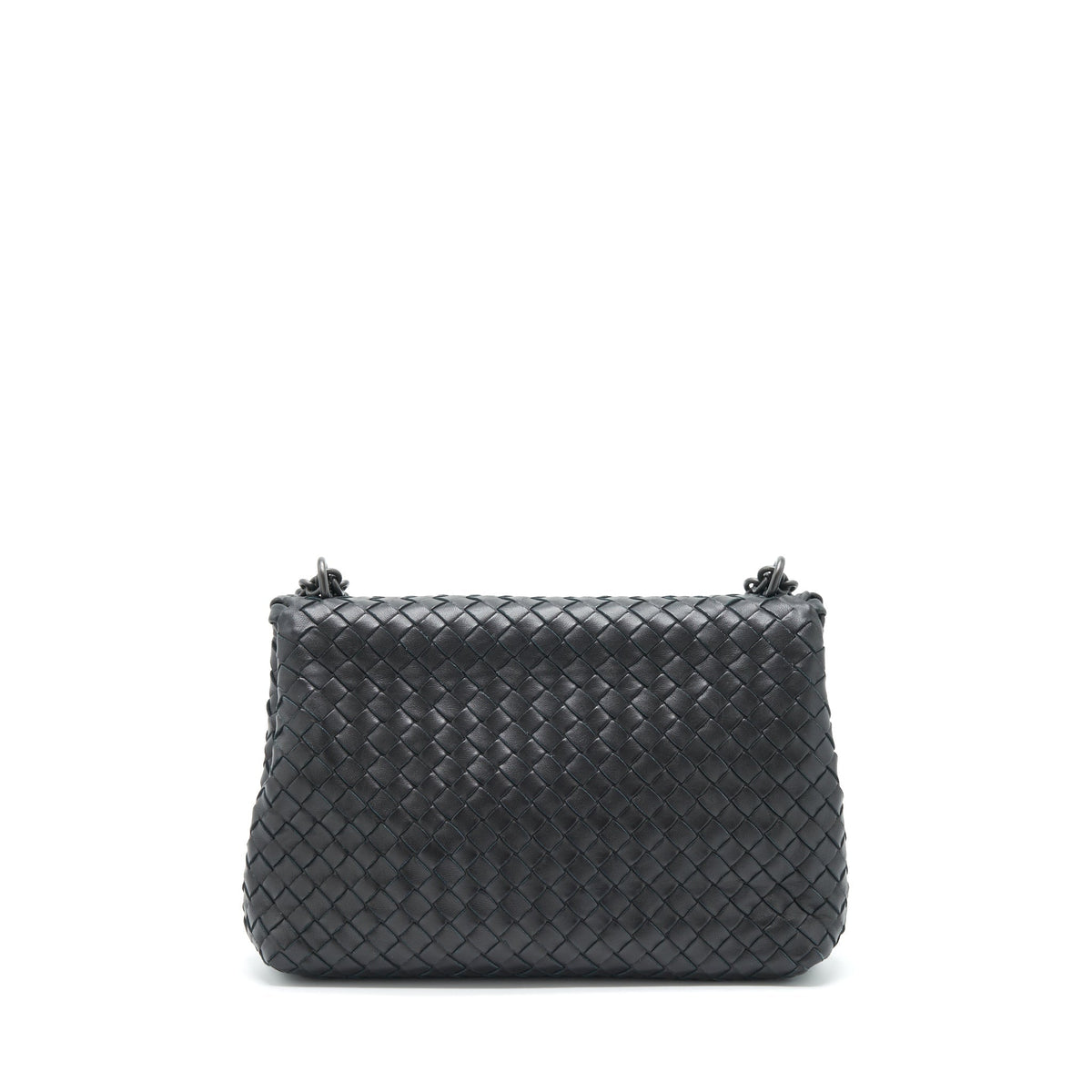 BOTTEGA VENETA OLYMPIA BAG BLACK WITH BLACK HARDWARE