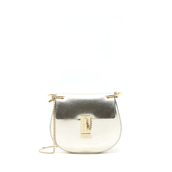 CHLOE SMALL DREW BAG METALLIC GOLD GHW