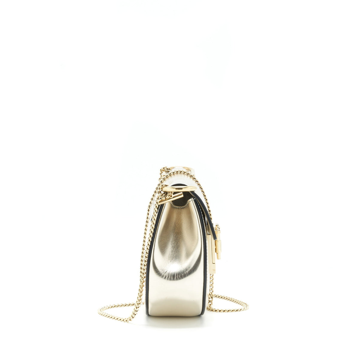 CHLOE SMALL DREW BAG METALLIC GOLD GHW