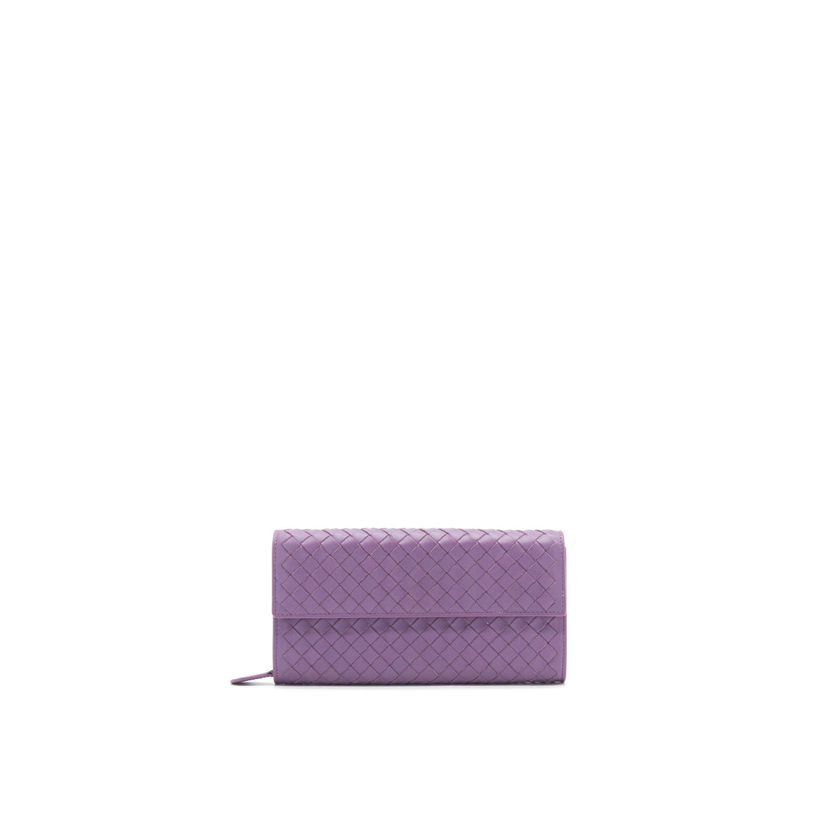 BOTTEGA VENETA LEATHER SMALL COMPACT AND LONG WALLET IN PURPLE SELL IN A SET