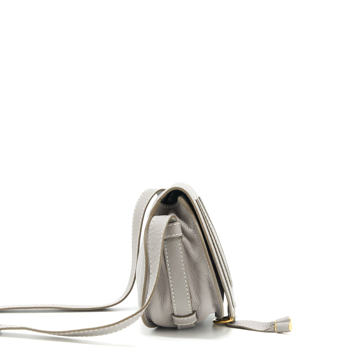 CHLOE MARCIE SADDLE MINI BAG GREY