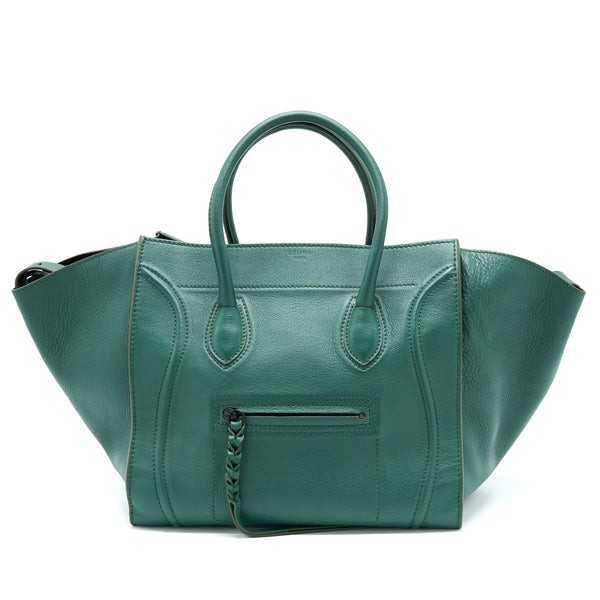 CELINE PHANTOM TOTE BAG DARK GREEN