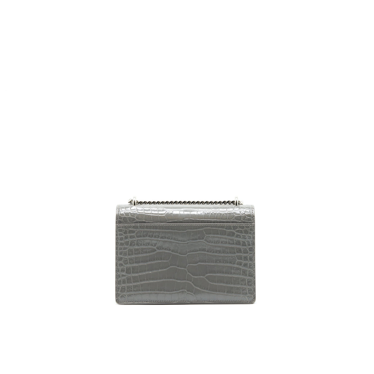 SAINT LAURENT MINI SUNSET SHOULDER BAG GREY SHW
