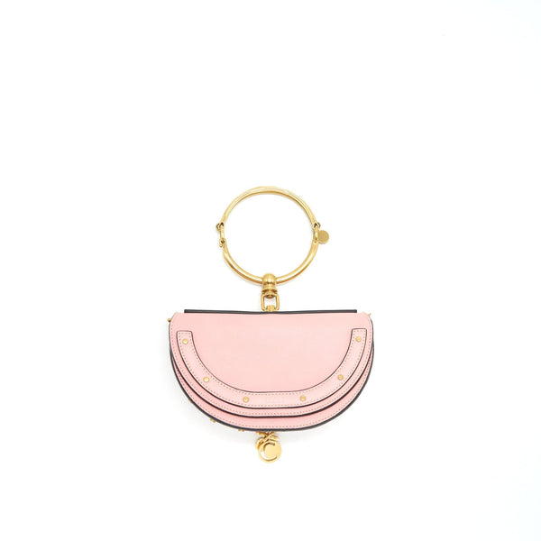 CHLOE NILE MINI LEATHER CROSSBODY BAG PINK