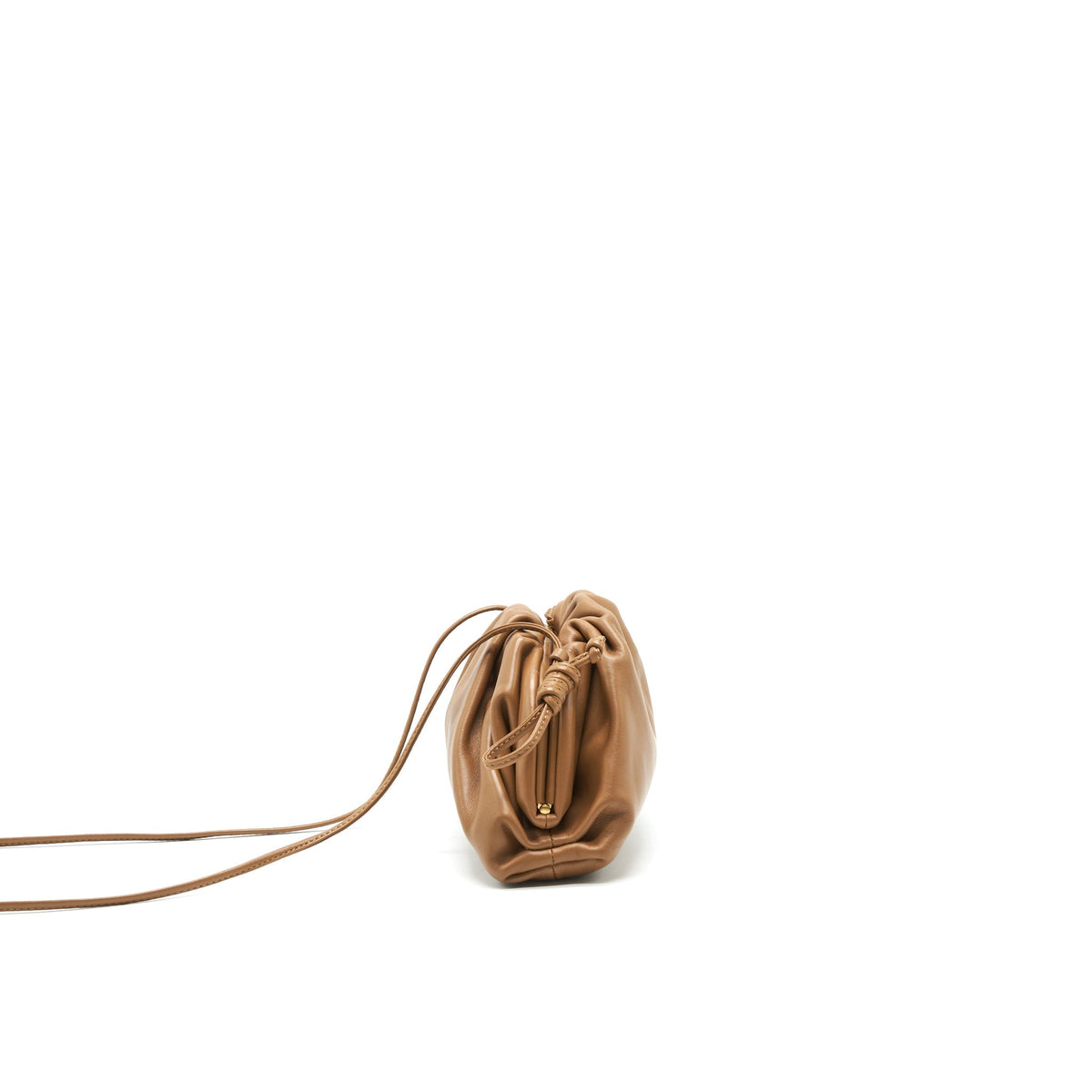 BOTTEGA VENETA MINI POUCH IN CARAMEL