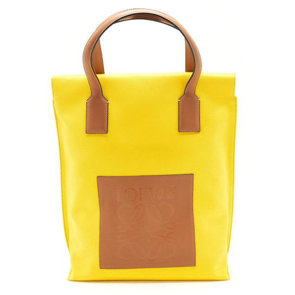 LOEWE TOTE BAG CANVAS YELLOW/GOLD SHW