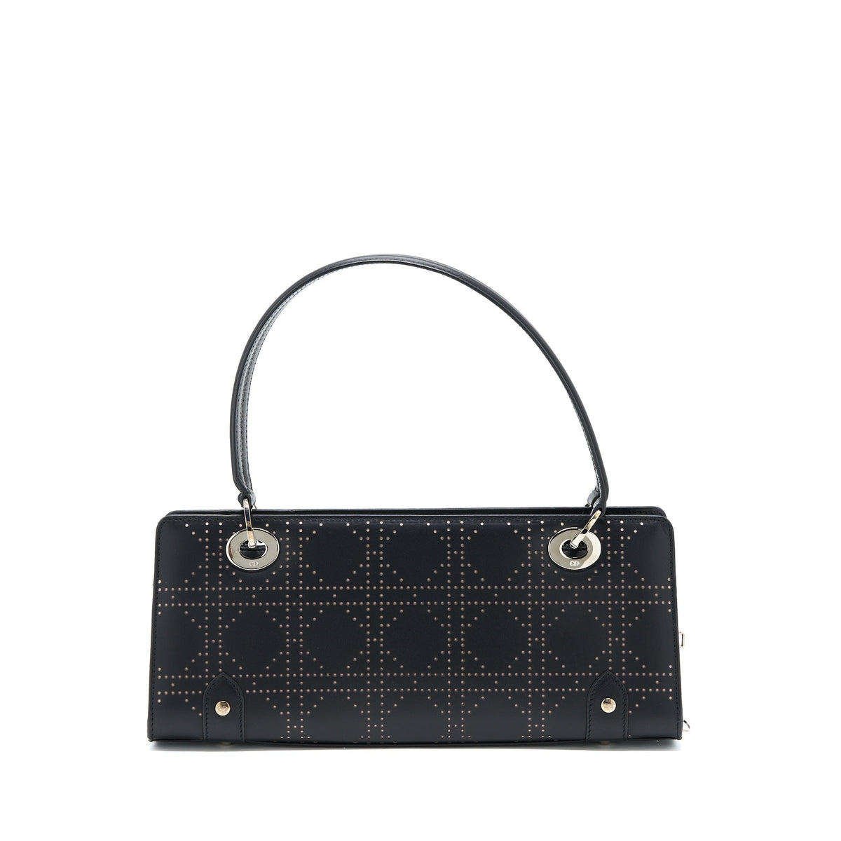 DIOR VINTAGE LADY DIOR LONG CUIR BAG CALFSKIN BLACK SHW