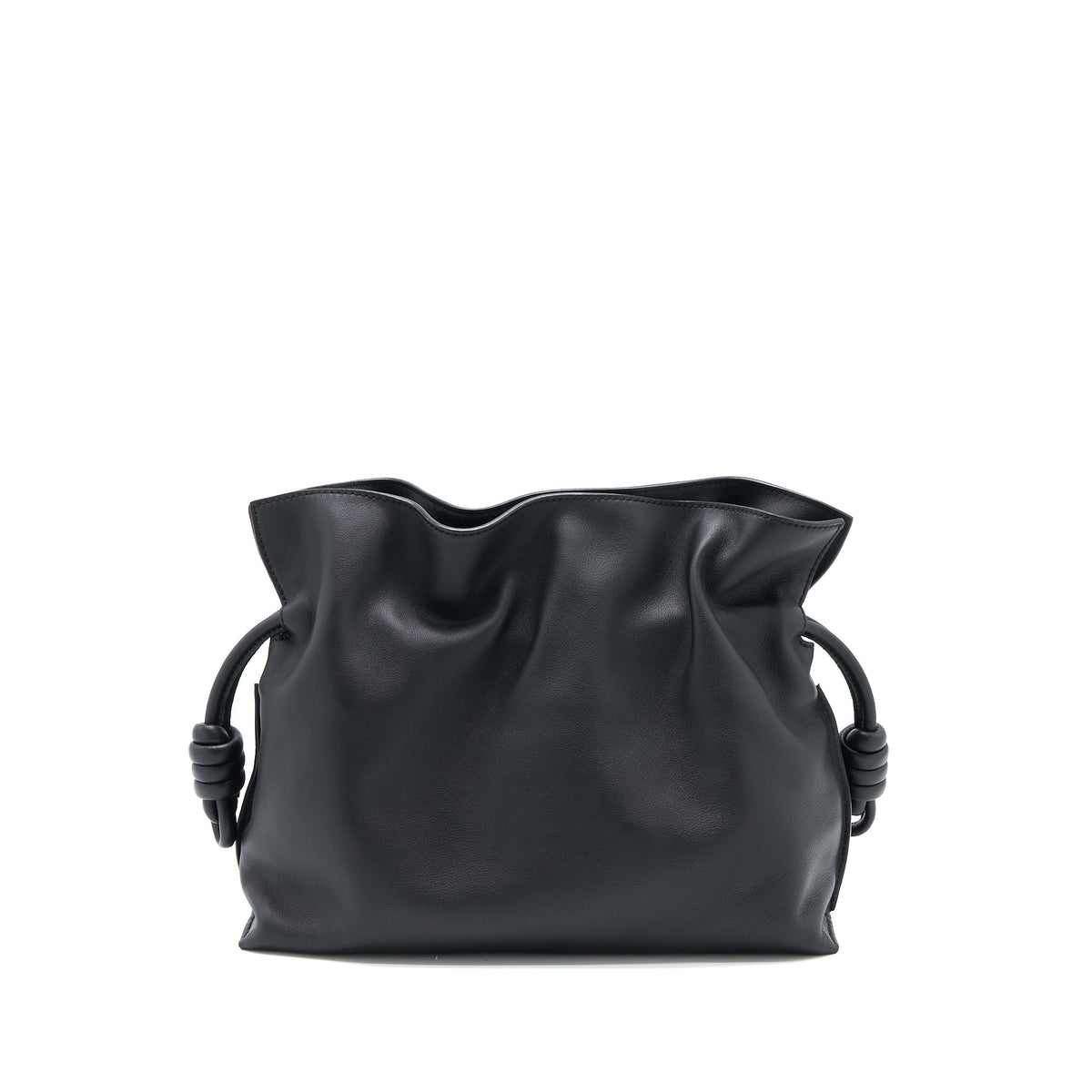 LOEWE FLAMENCO MEDIUM CLUTCH BAG BLACK NAPPA CALFSKIN GHW