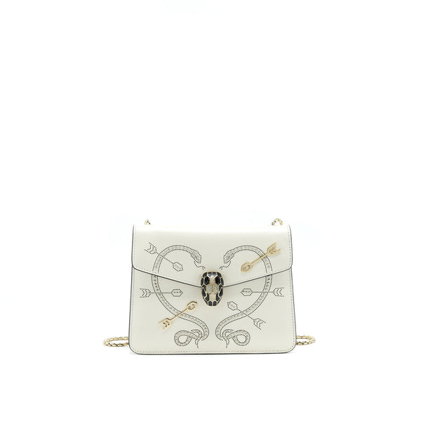 BVLGARI SERPENTI FOREVER CROSSBODY BAG LIMITED EDITION WHITE