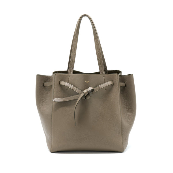 CELINE SMALL CABAS PHANTOM SOFT GRAINED CALFSKIN GREY GHW