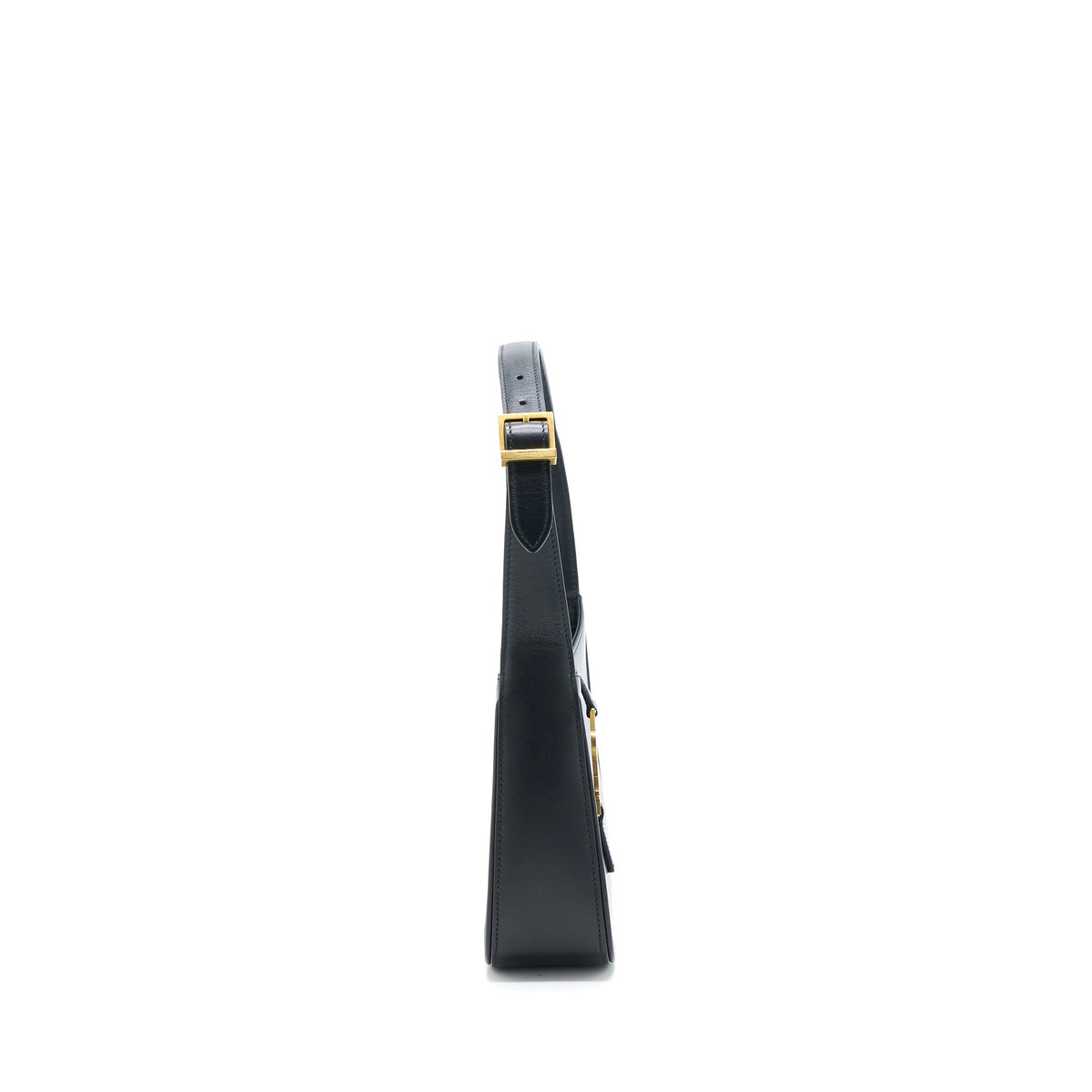 SAINT LAURENT LE 5 A 7 SMOOTH CALFSKIN BLACK BRUSHED GHW