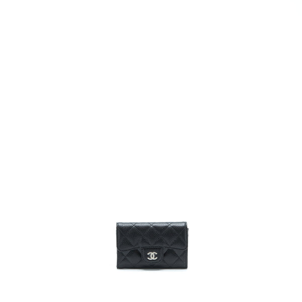 CHANEL CLASSIC FLAP CARD HOLDER CAVIAR BLACK SHW