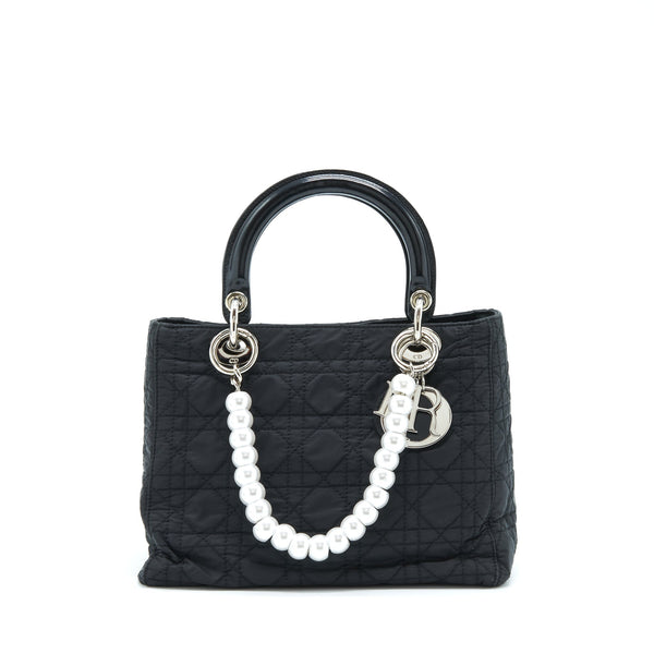 DIOR VINTAGE MEDIUM LADY DIOR NYLON/FABRIC BLACK SHW