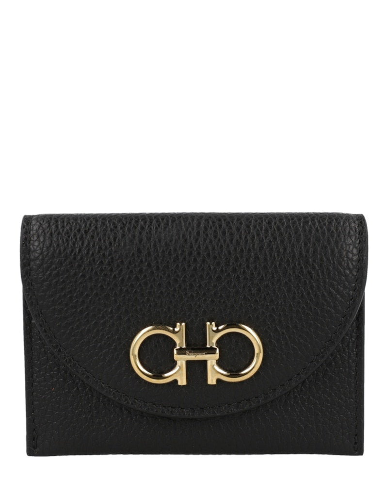 Gancini Card Holder Black