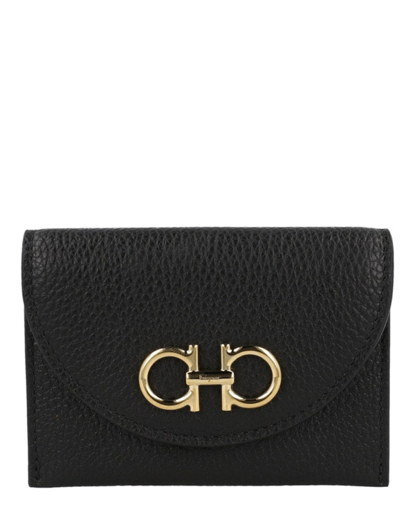 Gancini Card Holder Black