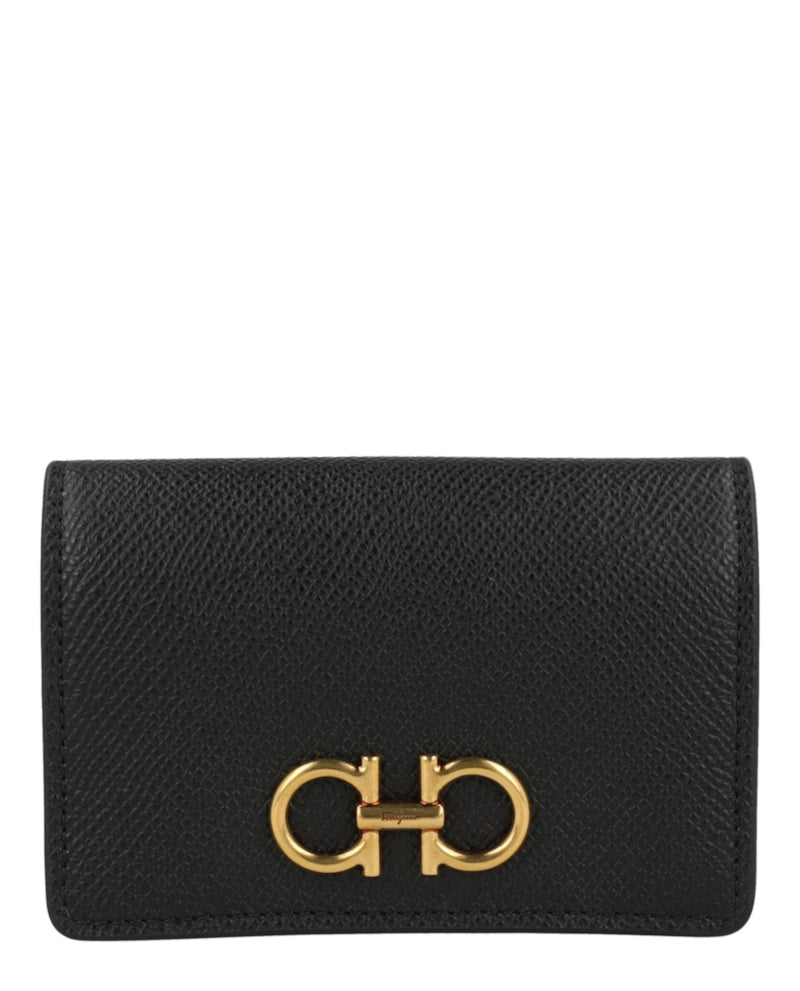 Gancini Compact Card Holder Black