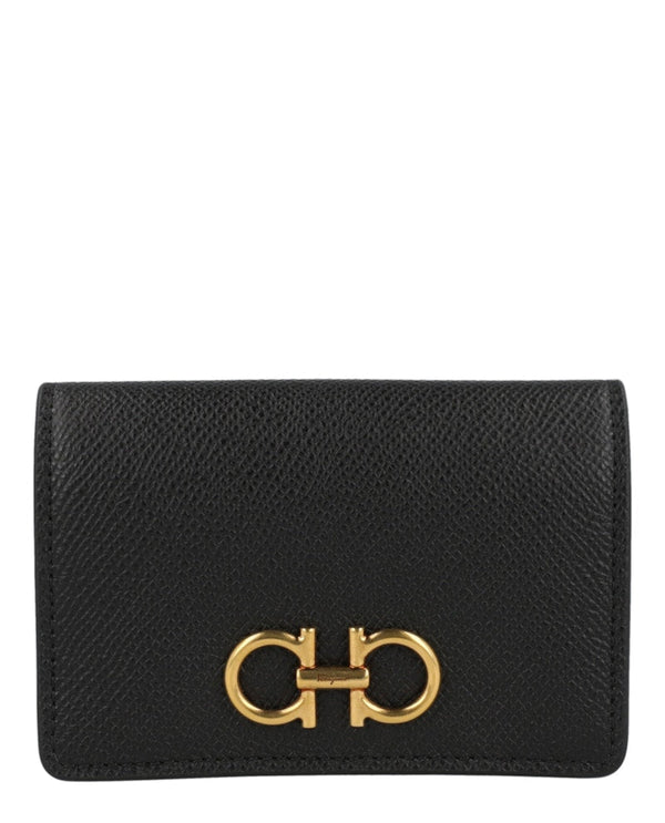 Gancini Compact Card Holder Black