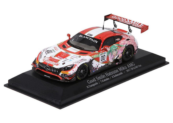 Good Smile Company Racing Hatsune Miku GT Project AMG 2017 Spa 24 Hours Ver 1/43 Mini Scale Car Model Red