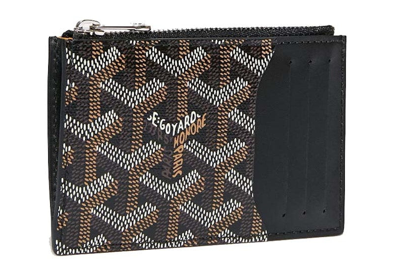 Bourbon Zipped Card Holder Black