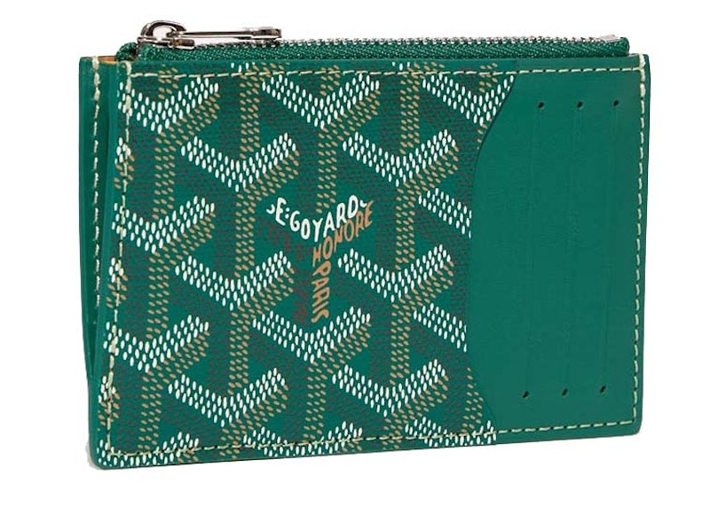 Bourbon Zipped Card Holder Green