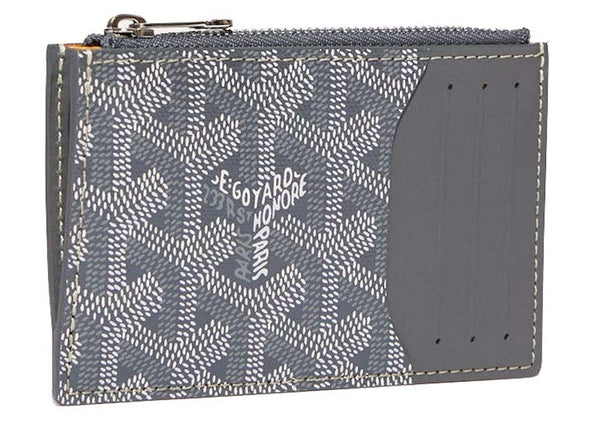 Bourbon Zipped Card Holder Grey