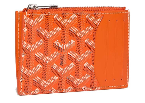 Bourbon Zipped Card Holder Orange